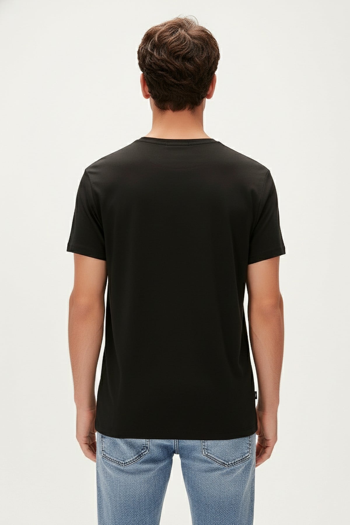 BadBear Too Shy Siyah Erkek Baskılı Tişört %100 pamuk 