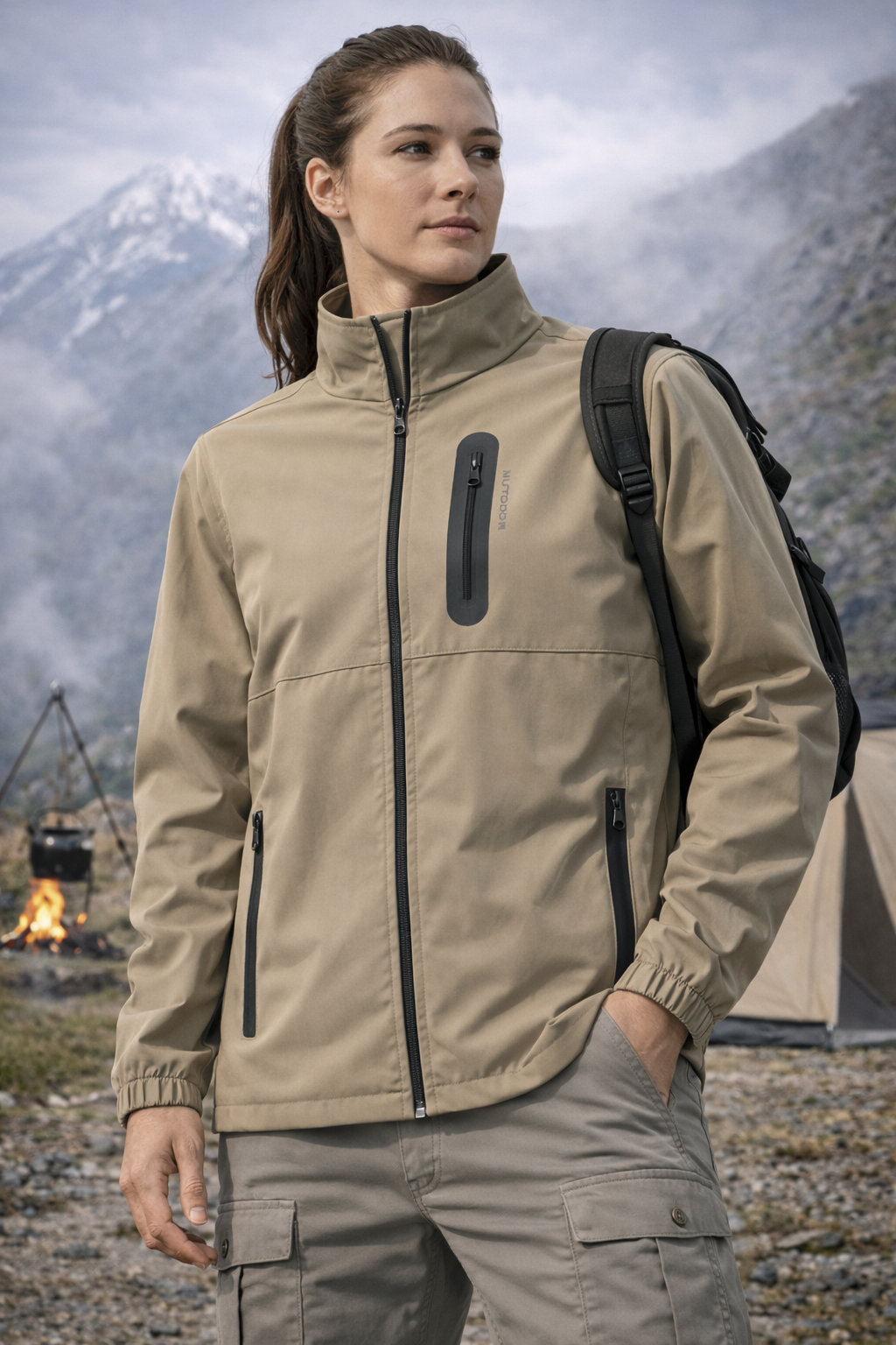 s4 outdoor mevsimlik ceket bej