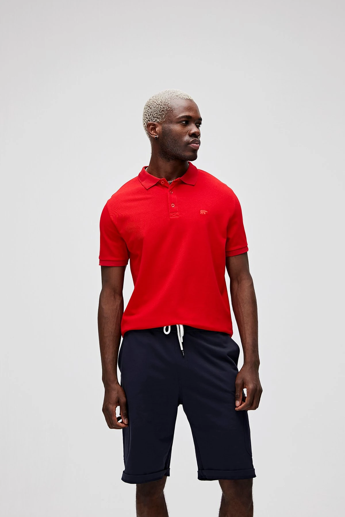 Stark Crimson Red Kırmızı Polo Yaka Erkek T-Shirt Kırmızı