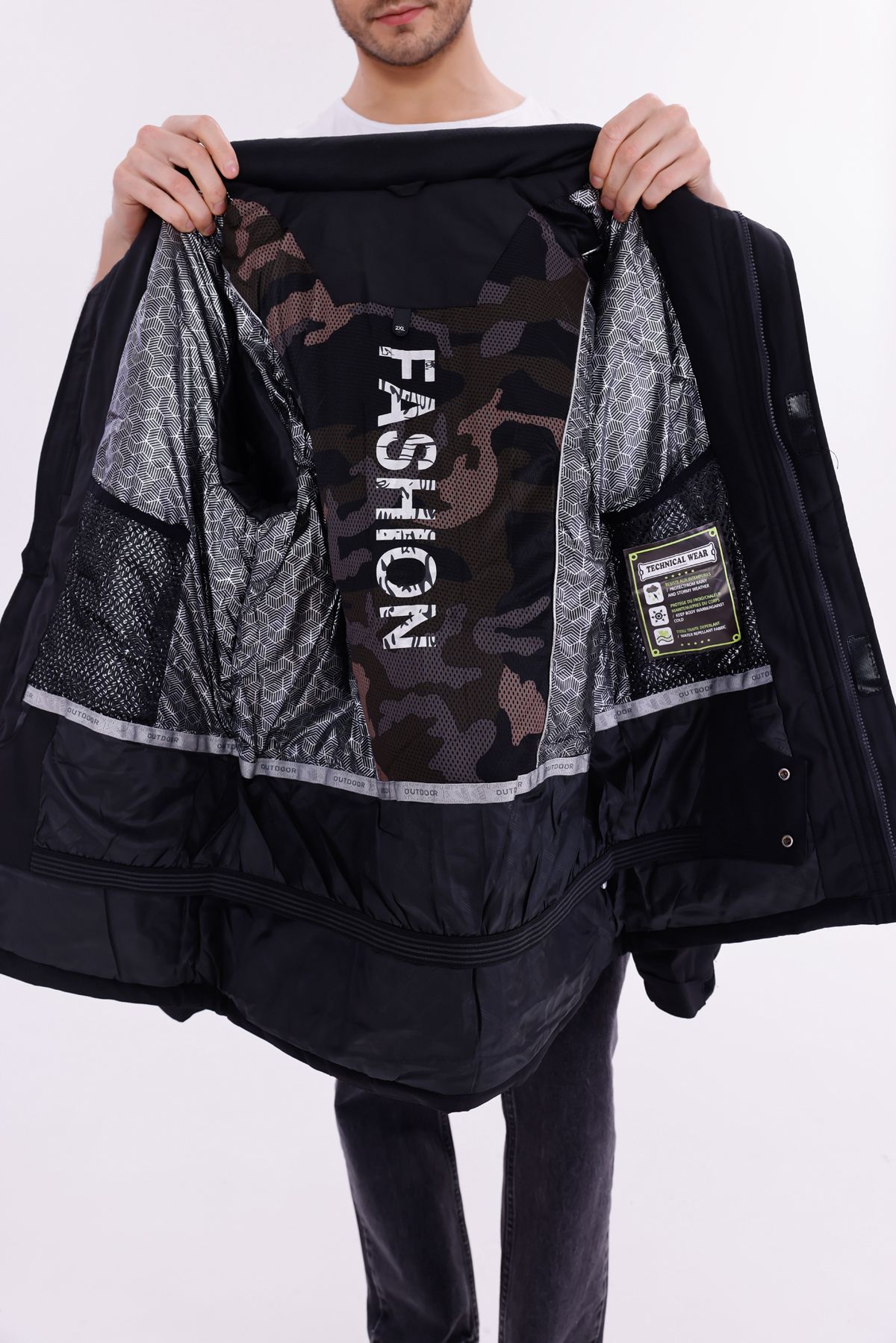 Kar Montu sıfır4 yagmur su ruzgar gecırmez içi Termal siyah Siyah