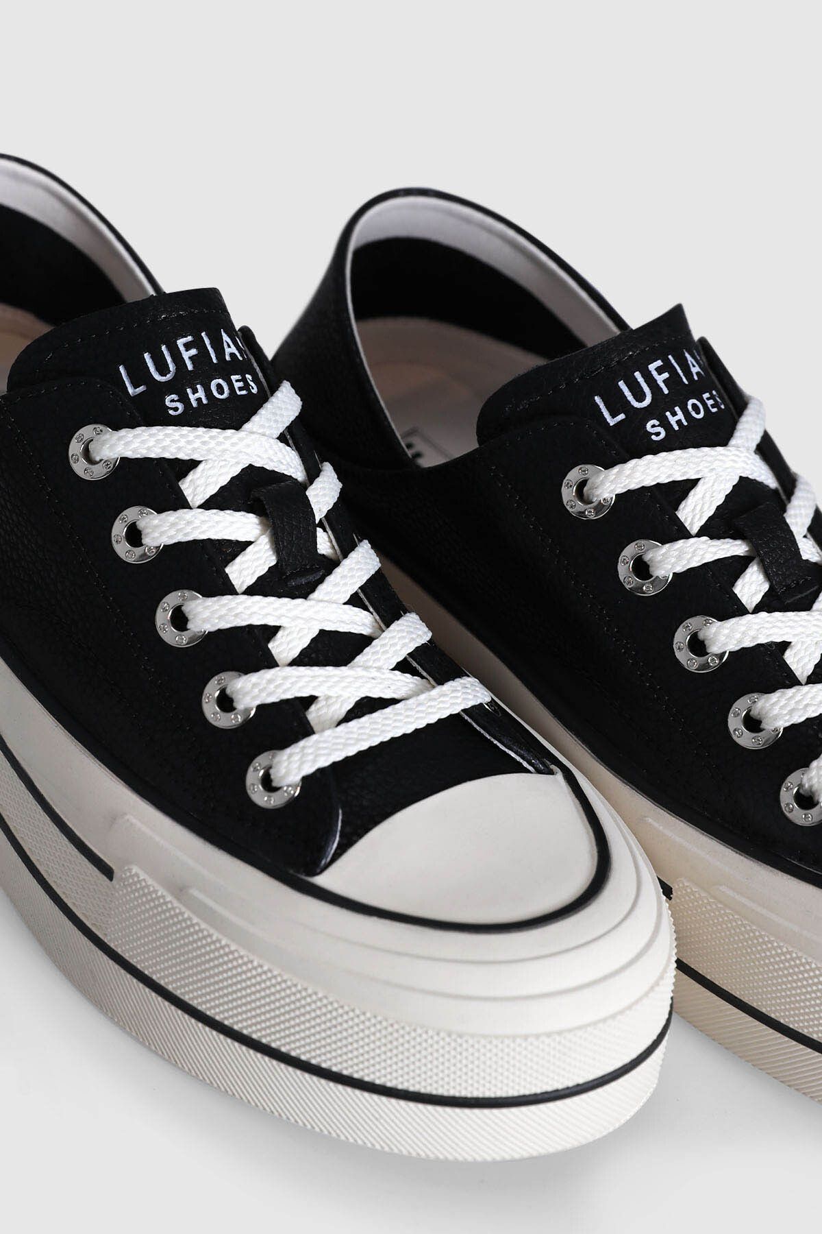Lufian Pamela Beyaz Kadın Sneaker 121230001 siyah