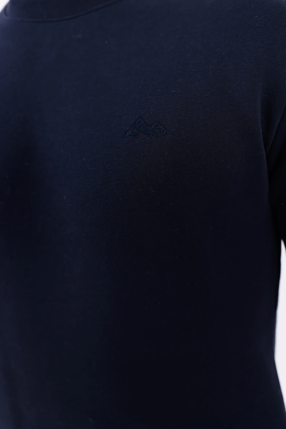 Sıfır4 Comfort Fit 3 İplik Şardonlu Sweatshirt lacivert Lacivert