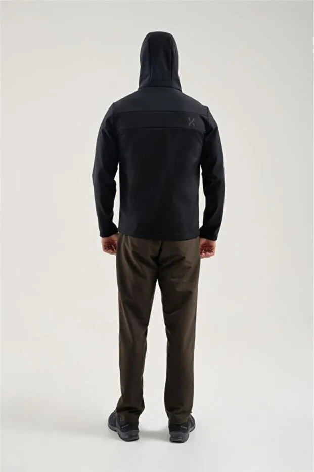 Exuma 2311100 Erkek Siyah Yağmur Rüzgar Geçirmez Softshell Mont Antrasit