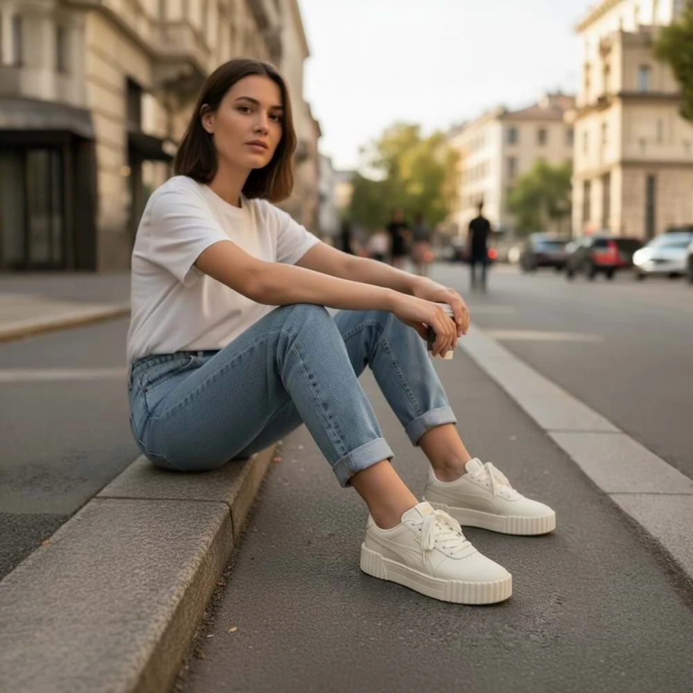 Puma Carina 3.0 TDP Kadın Günlük Spor Ayakkabı 40617650 -Bej Bej