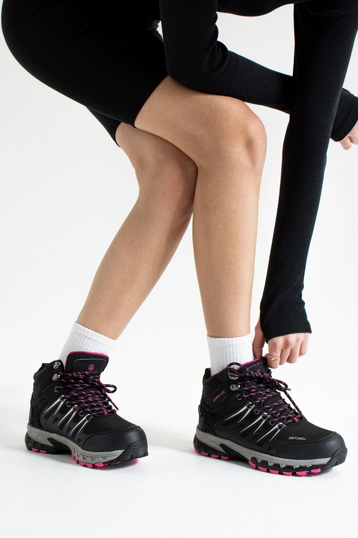 Hammer Jack Siyah Outdoor su geçirmez Unısex Bot 102 19900-G siyah-fusya