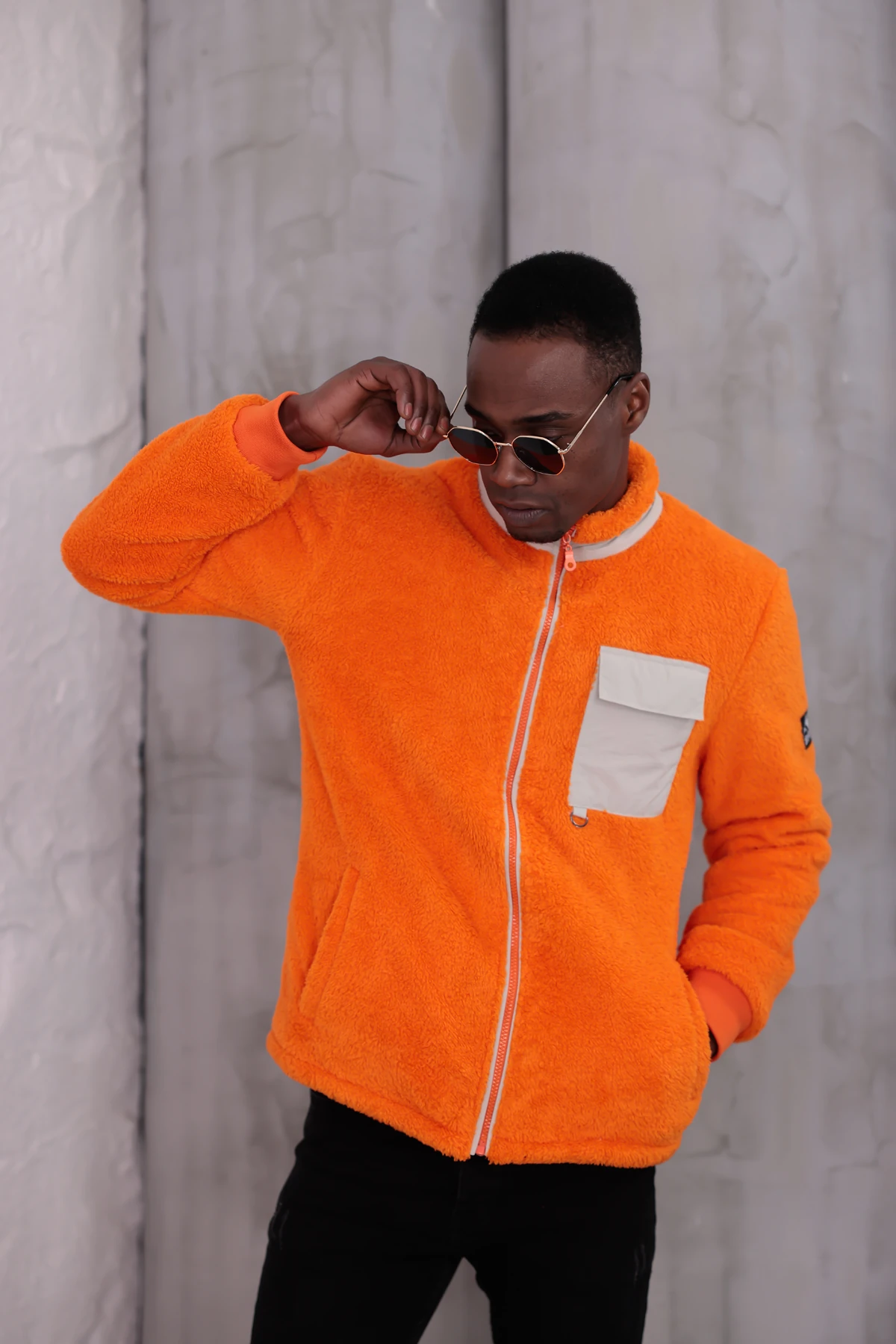 Sıfır4 AlpineSoft Peluş polar unisex turuncu Turuncu