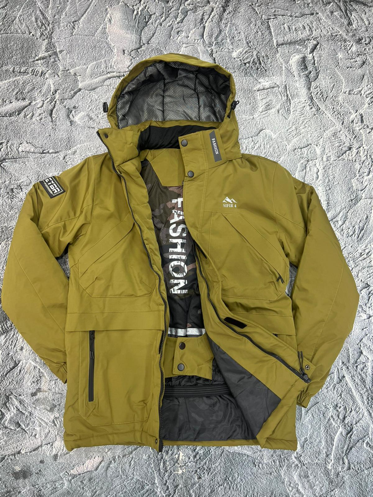 Kar montu sıfır4 su rüzgar yağmur geçirmez  -30 'a kadar dayanklı Hardal