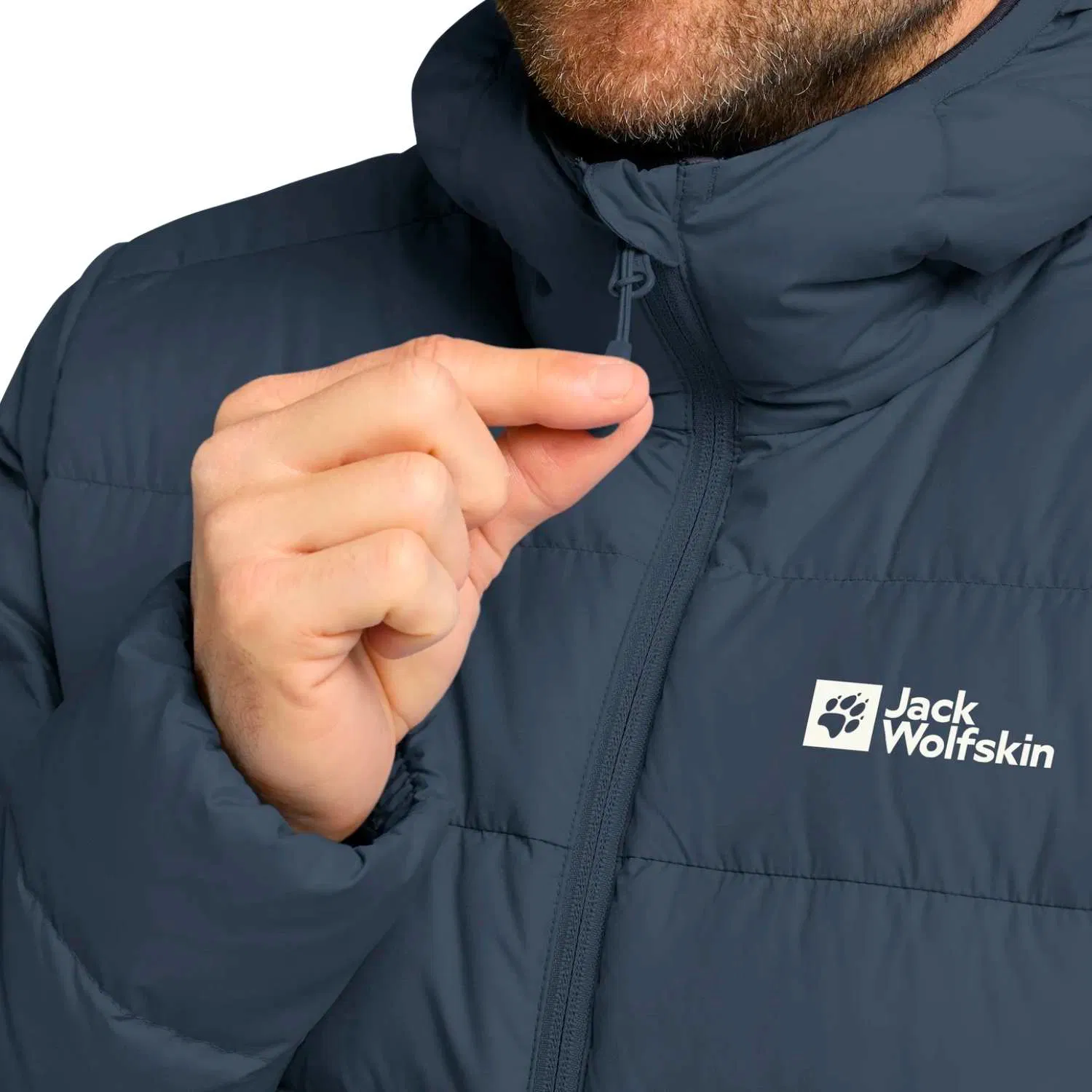 Jack Wolfskin Ather Down Hoody Rds Erkek Mavi Outdoor Ceket Lacivert