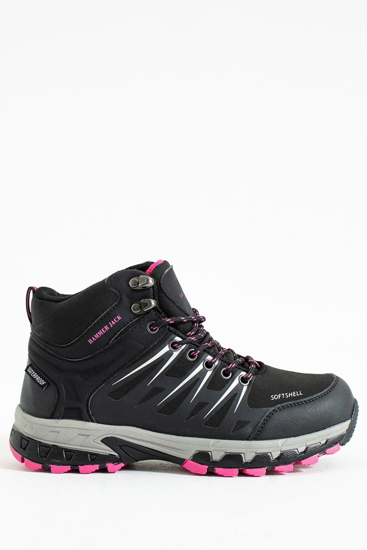 Hammer Jack Siyah Outdoor su geçirmez Unısex Bot 102 19900-G siyah-fusya