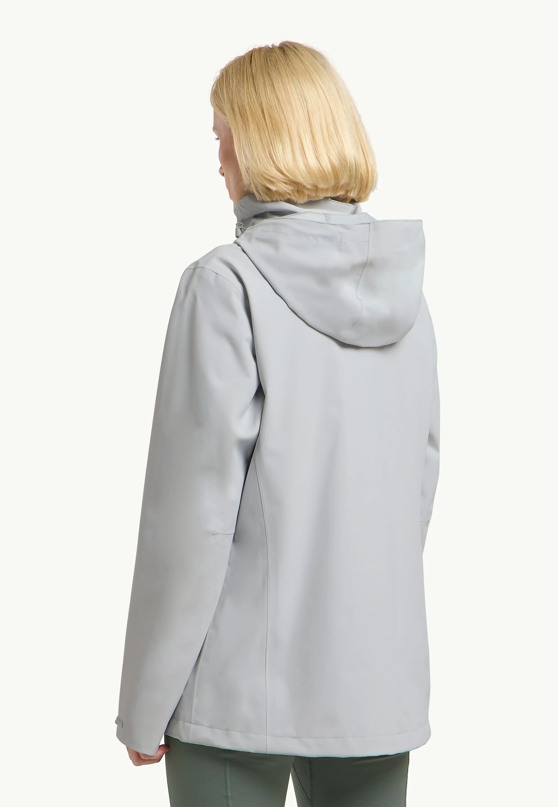 Jack Wolfskin Kadın Yağmurluk A63902_6709_A08 Gri̇