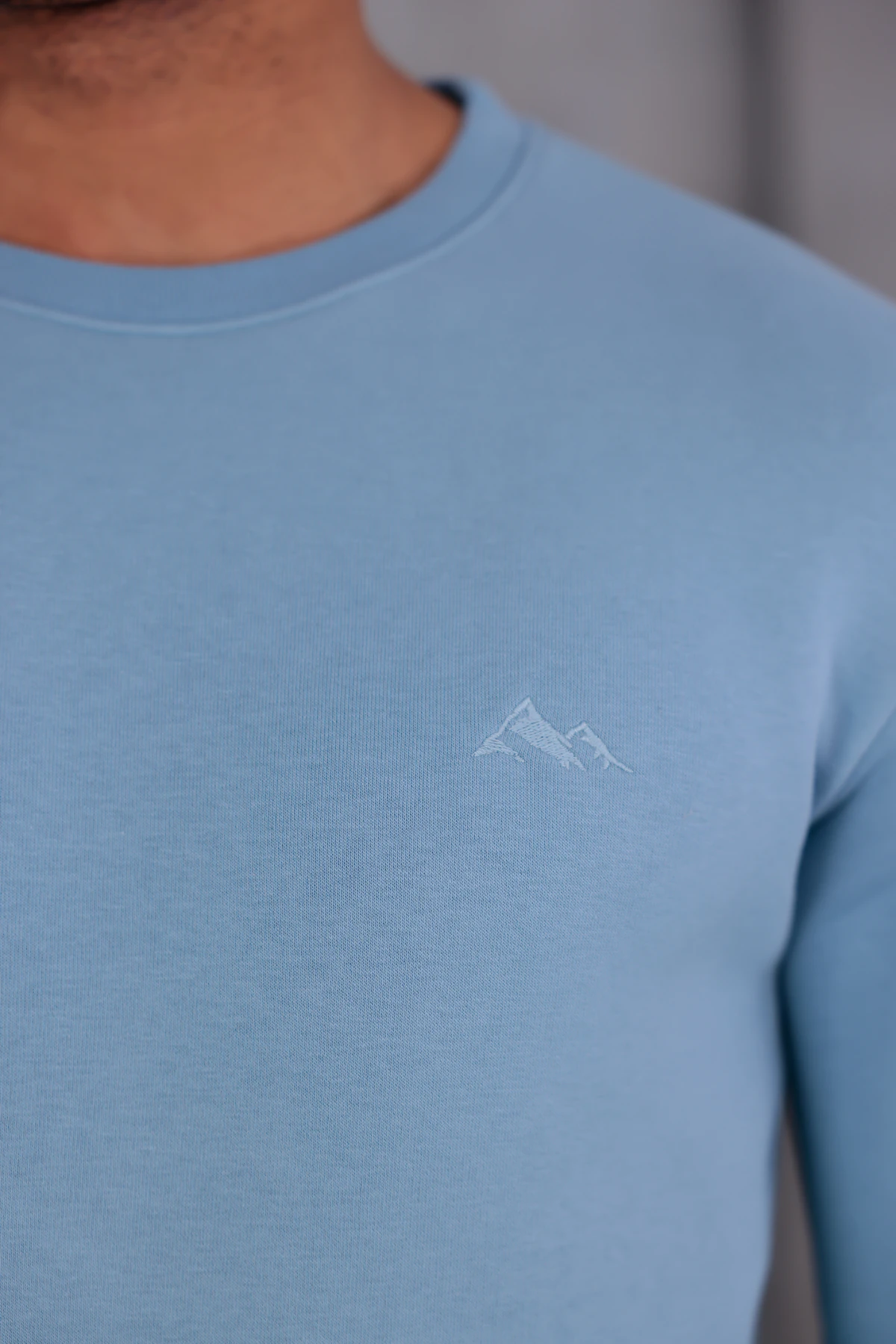 Sıfır4 Comfort Fit 3 İplik Şardonlu Sweatshirt gök yüzü mavisi gökyüzü mavisi