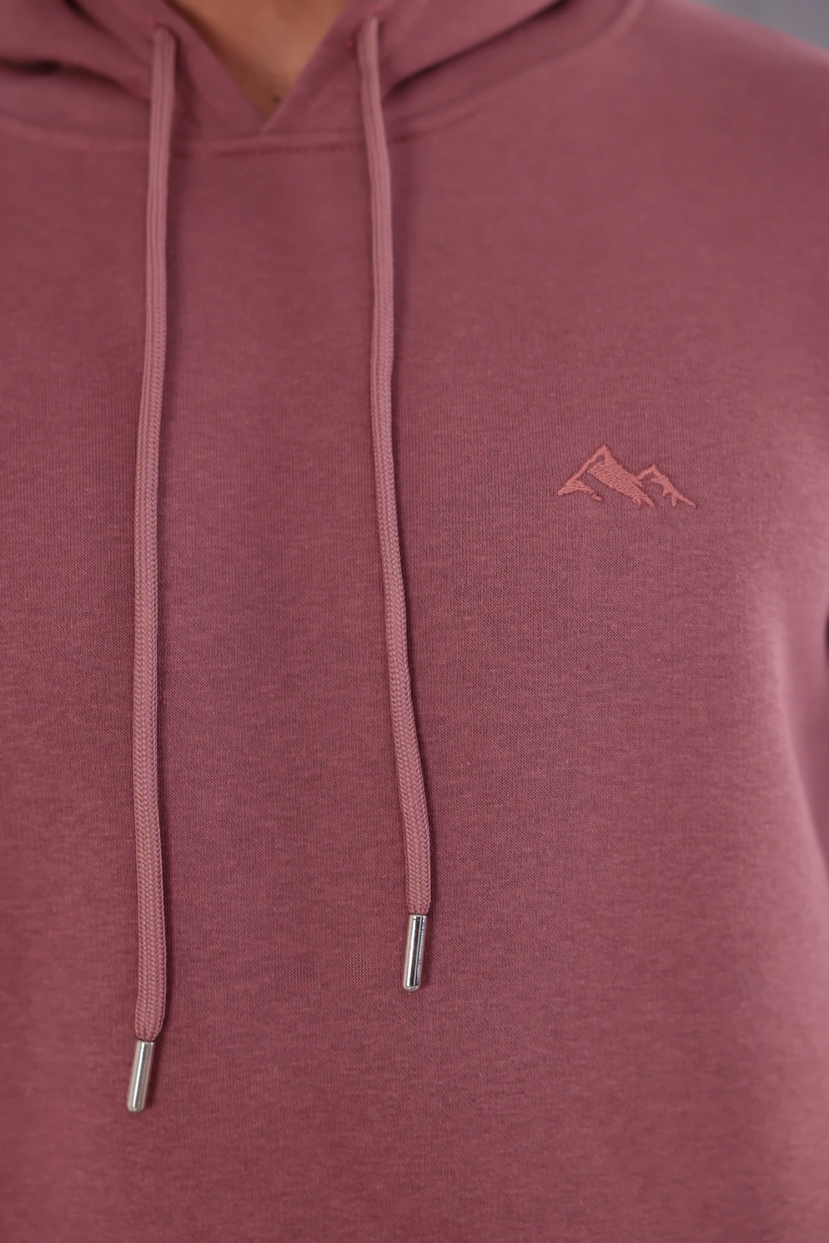 SIFIR4 3 İplik Şardonlu Kapüşonlu Sweatshirt Gül Kurusu gül kurusu