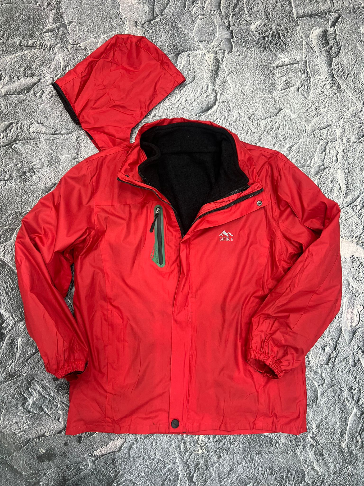 s4 mont ve yagmurluk 3n1 su yagmur geçirmez Kırmızı