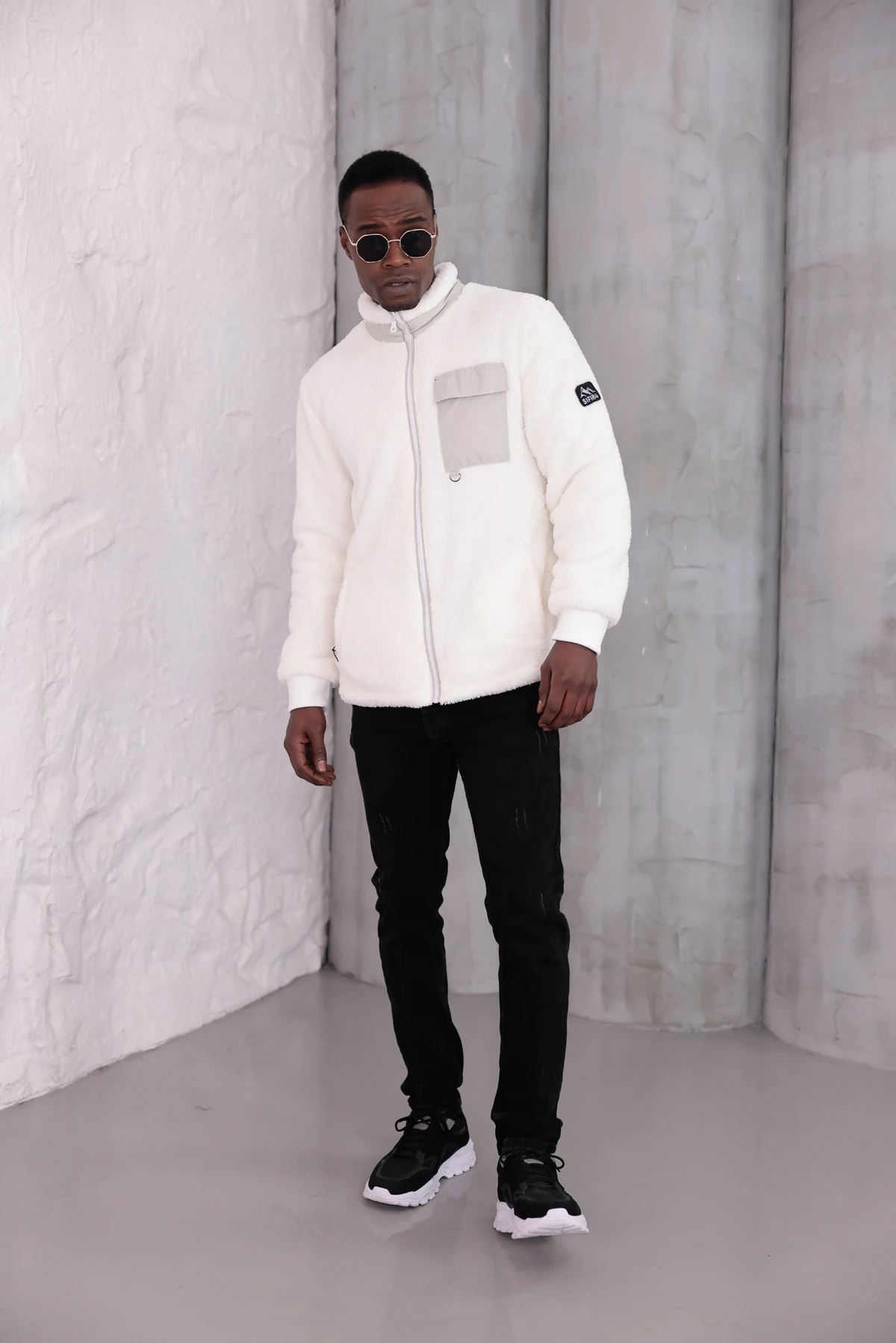 Sıfır4 AlpineSoft Peluş polar unisex Beyaz