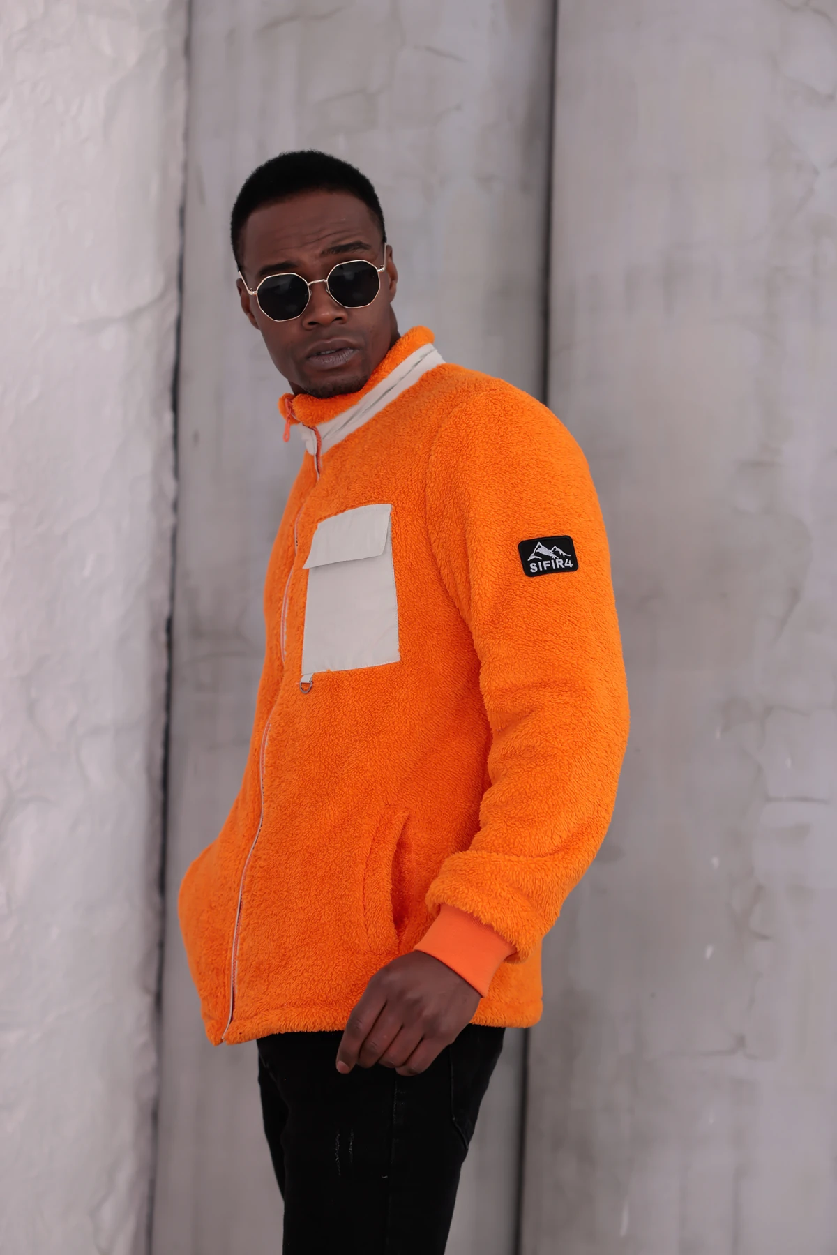 Sıfır4 AlpineSoft Peluş polar unisex turuncu Turuncu