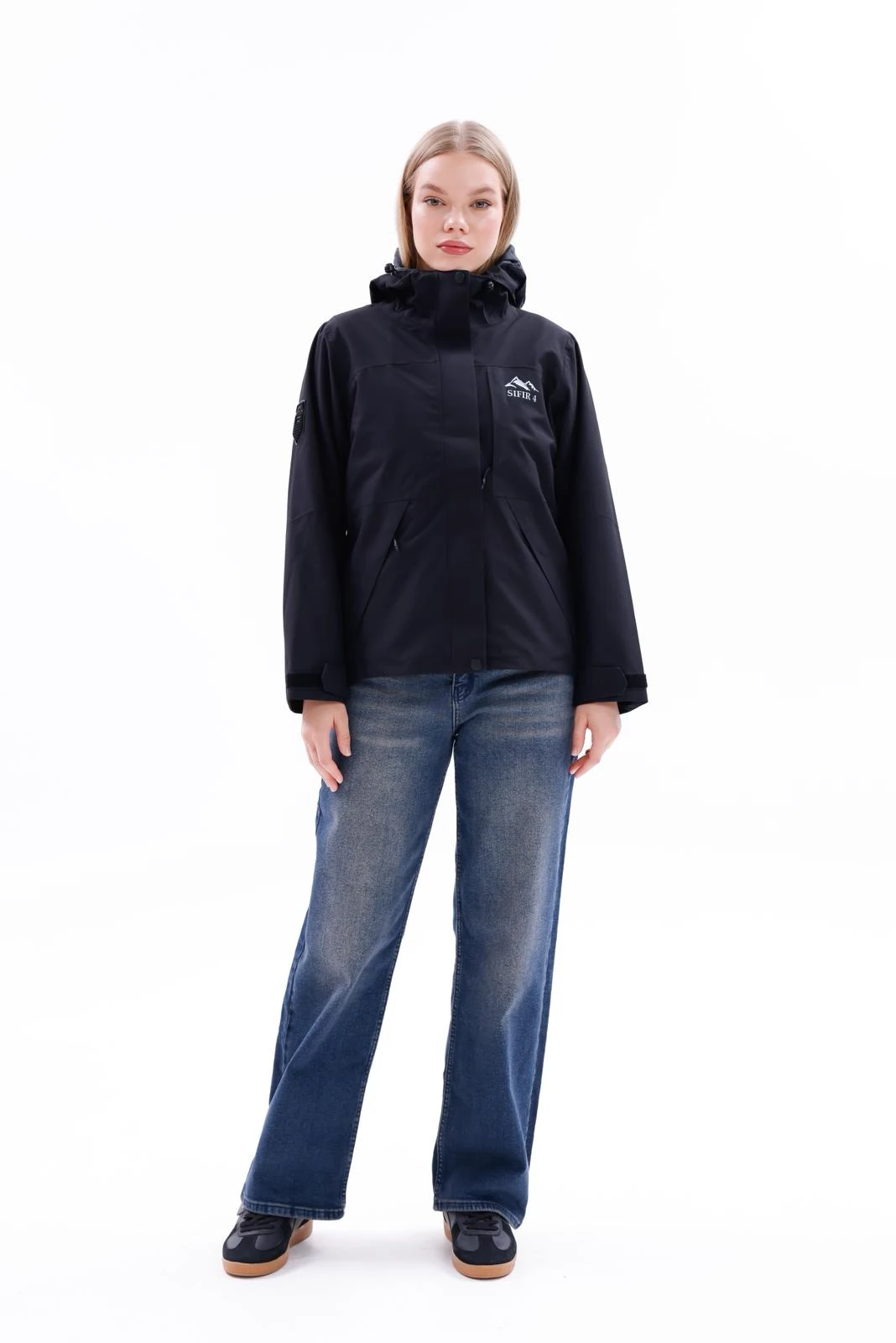 Sıfır4 ArcticPro 3in1 Kadın  Mont Su geçirmez siyah Siyah