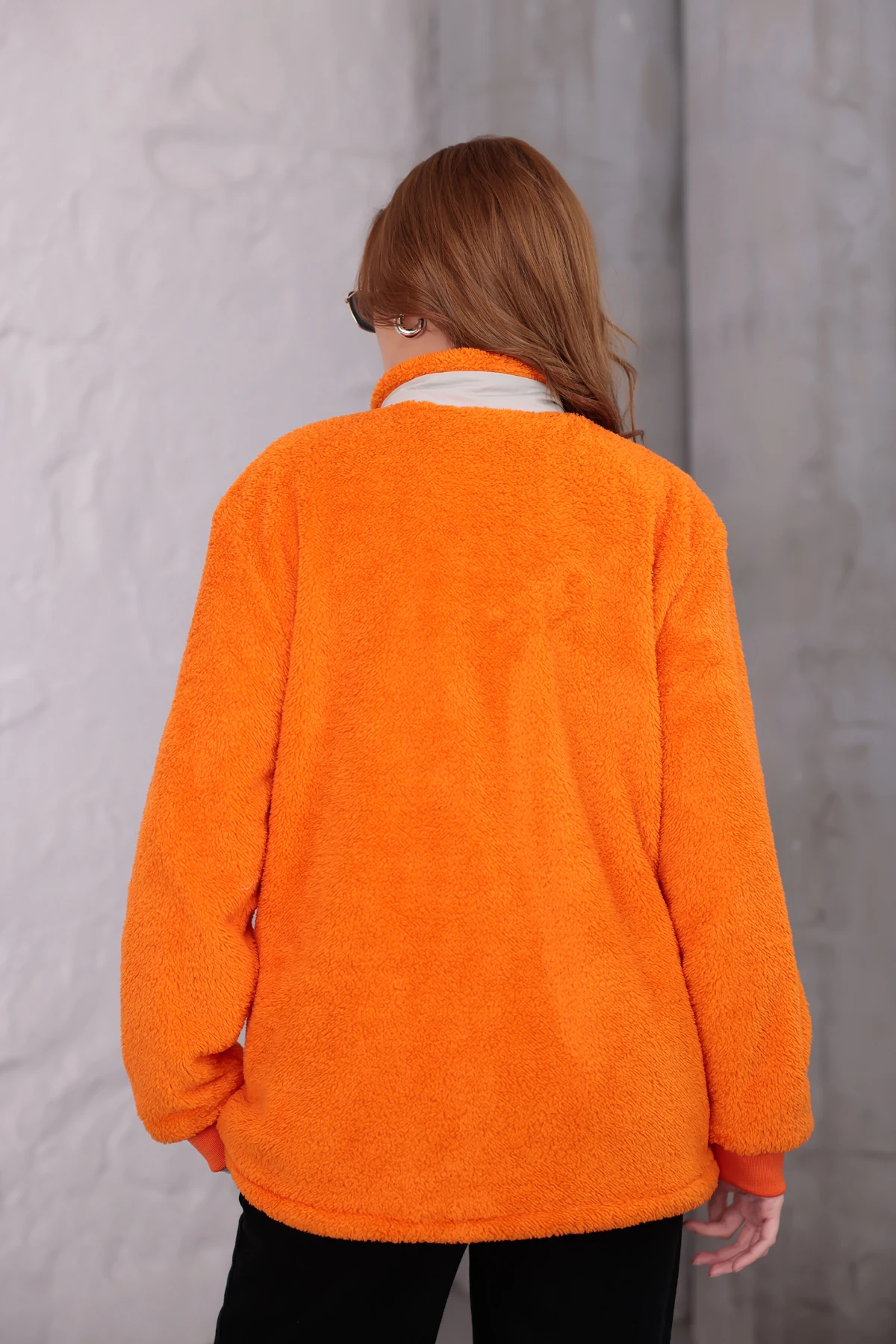 Sıfır4 AlpineSoft Peluş polar Kadın  turuncu Turuncu