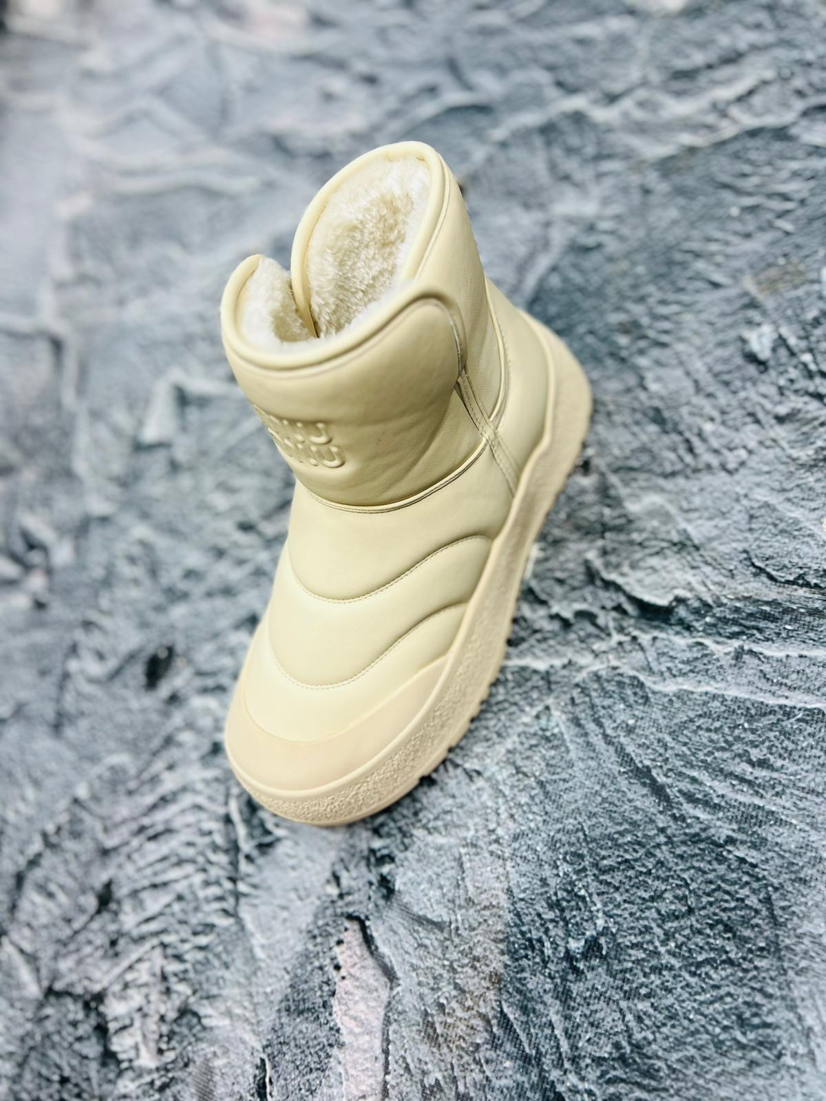 ewoll kadın kışlık kar botu 8052 krem krem