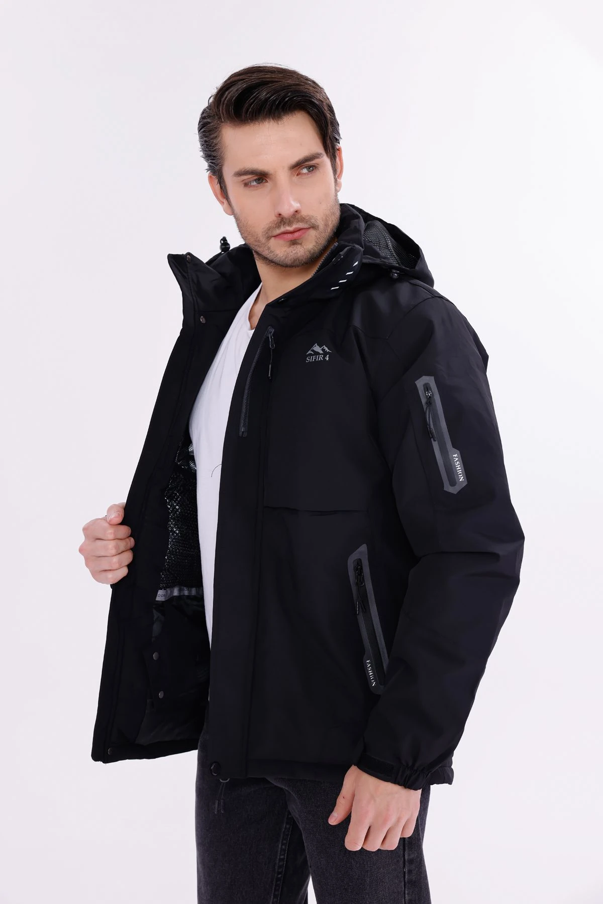 Kar Montu sıfır4 yagmur su ruzgar gecırmez içi Termal siyah Siyah