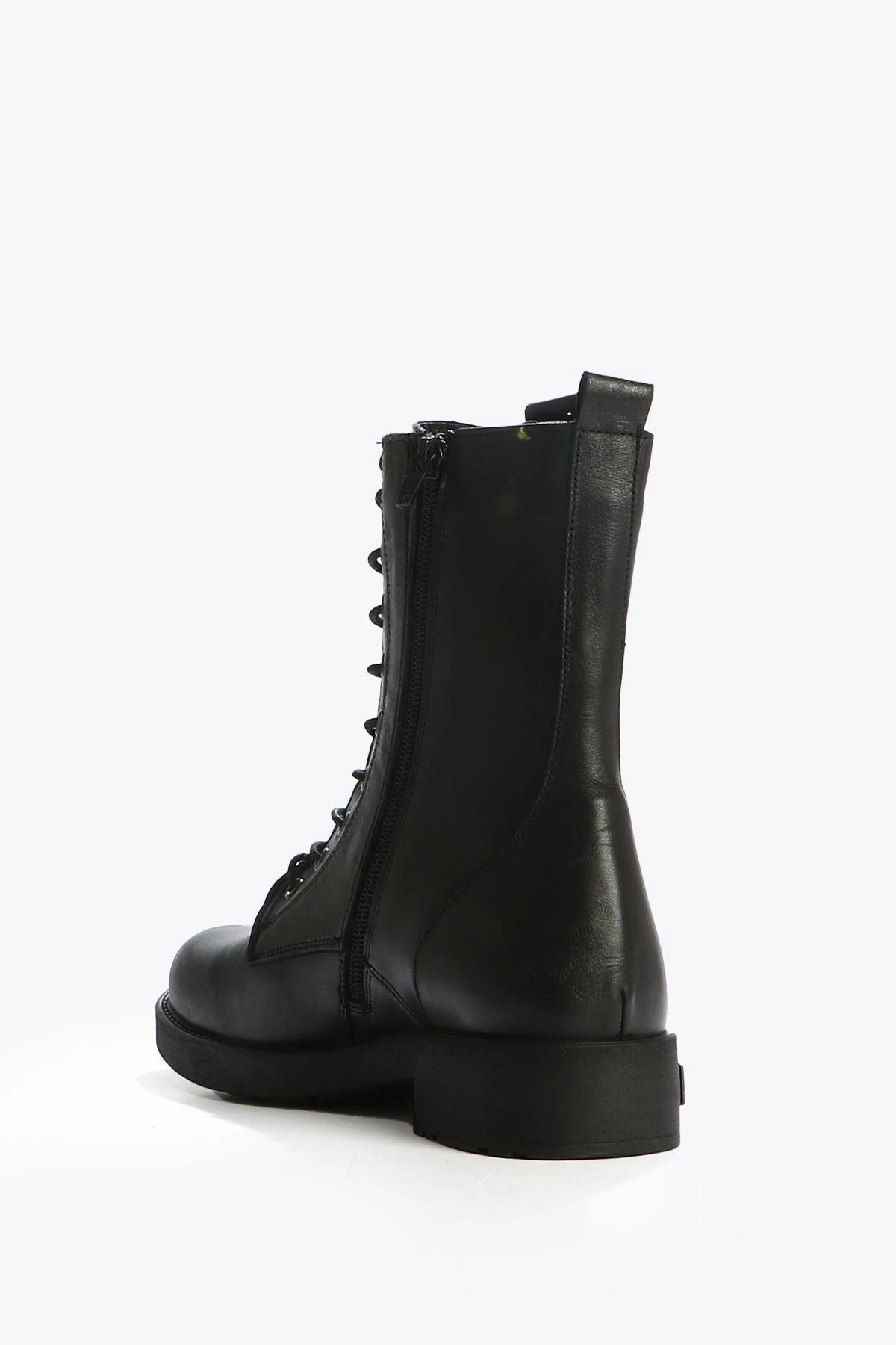 Hammer Jack Della Hakiki Deri Siyah Kadın Bot 102 23930-Z Siyah