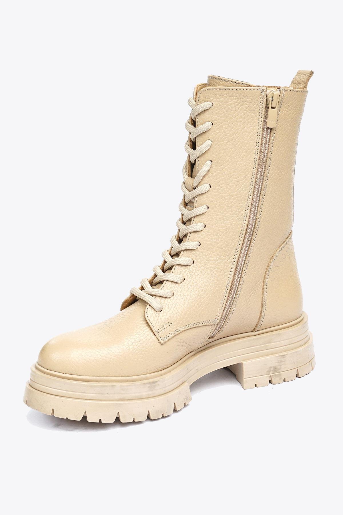 Hammer Jack Minas Hakiki Deri Bisküvi Flooter Kadın Bot 455 2334-Z biskuvi