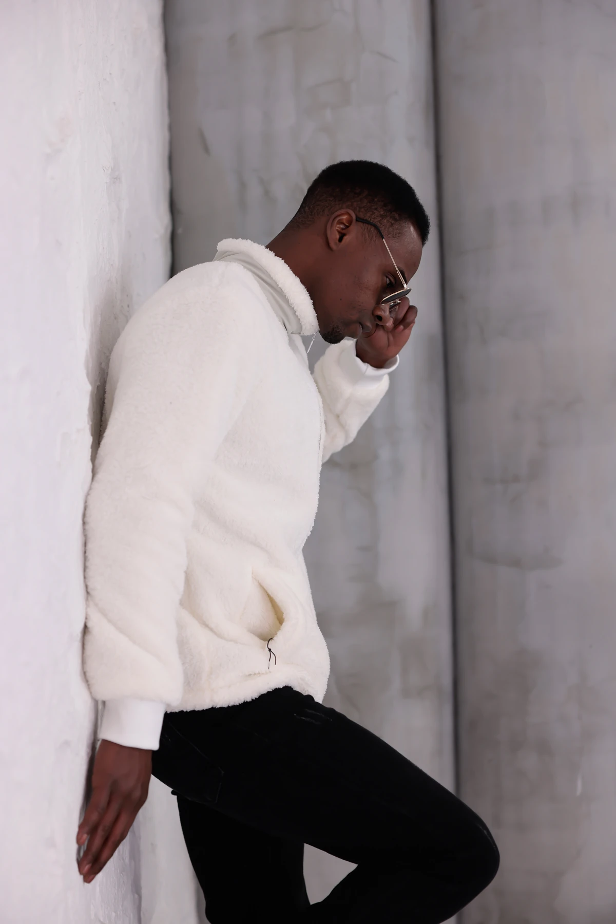 Sıfır4 AlpineSoft Peluş polar unisex Beyaz mint