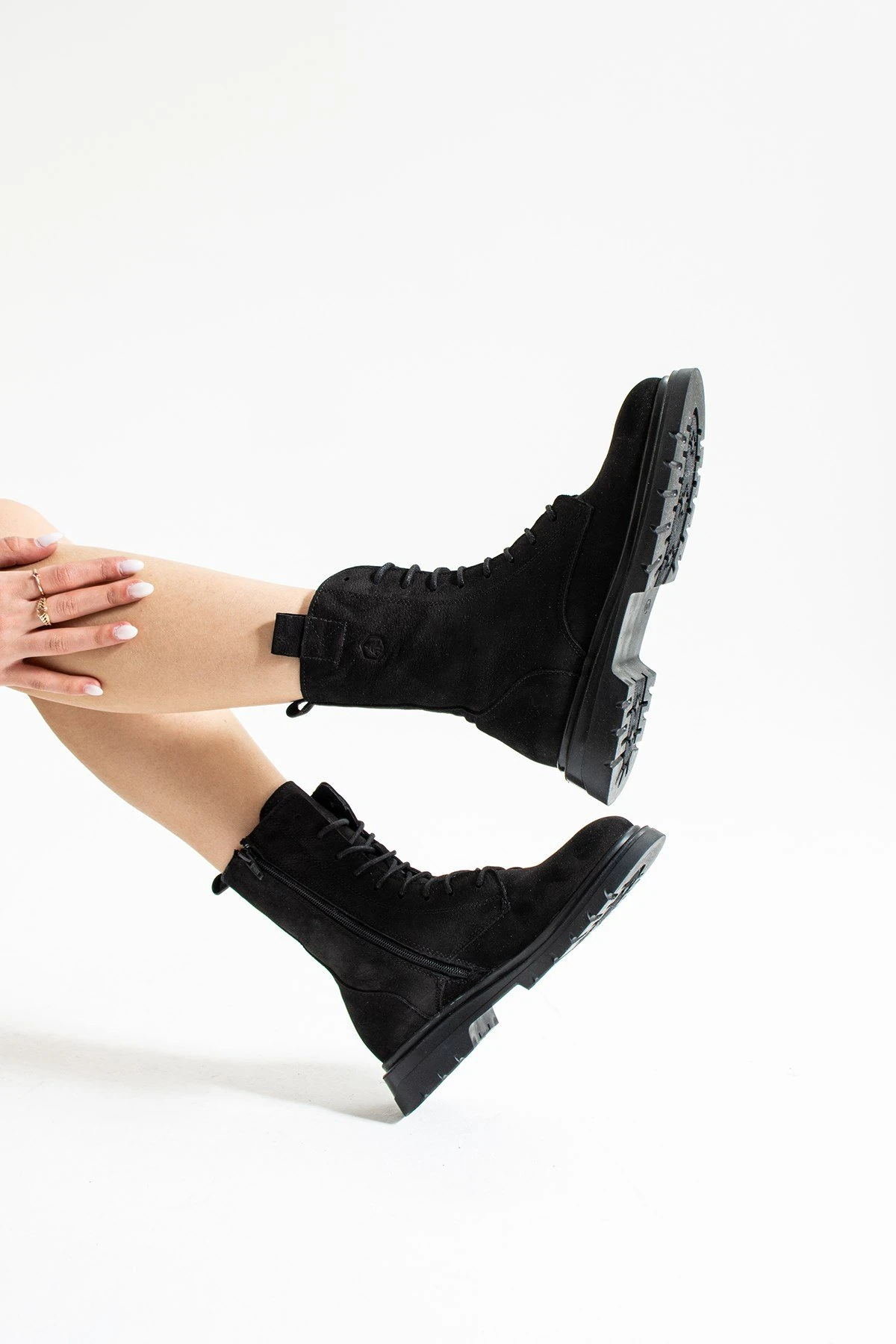 Hammer Jack Hakiki Deri Siyah Kadın Bot 10222730-Z Siyah