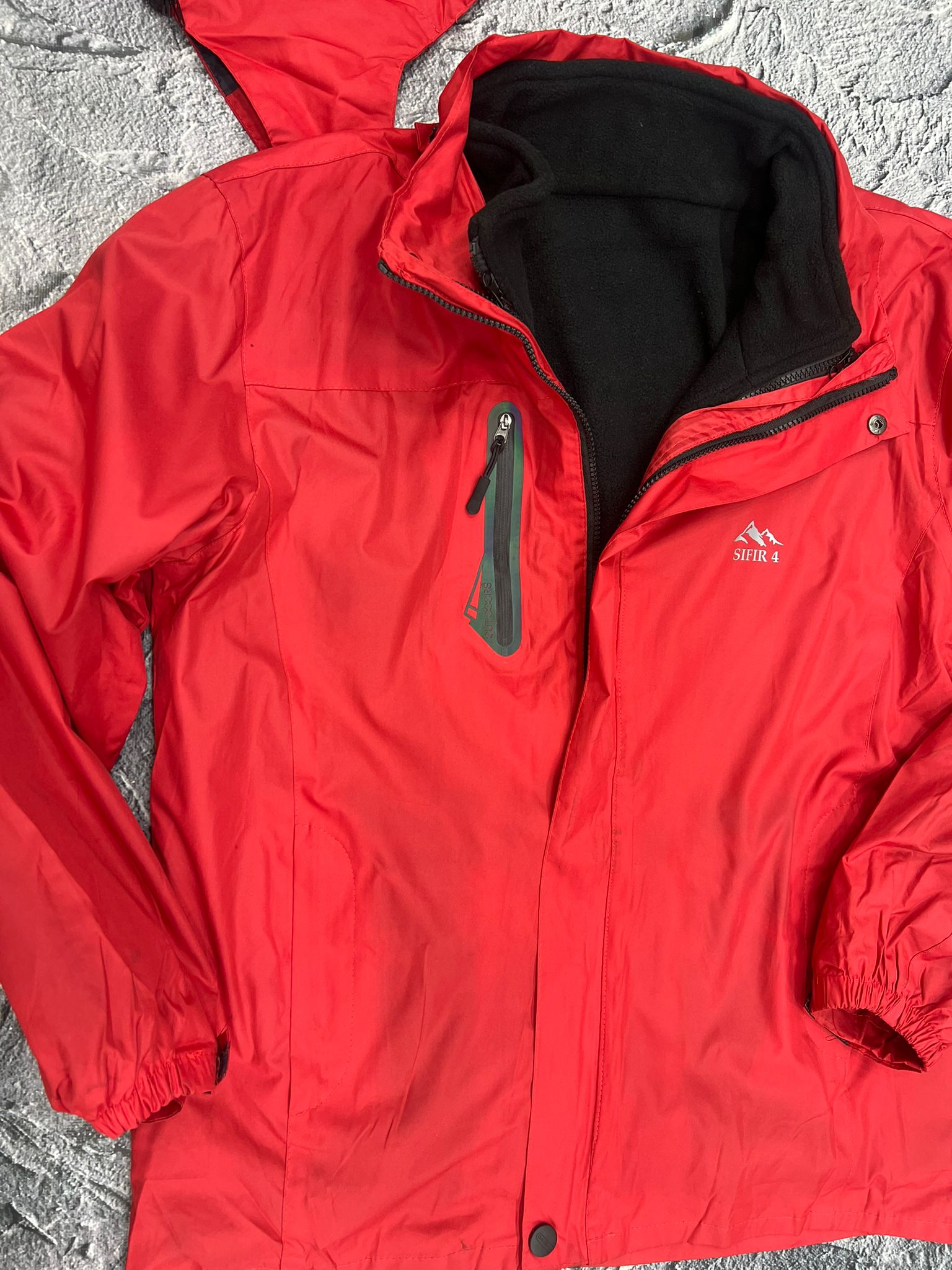 s4 mont ve yagmurluk 3n1 su yagmur geçirmez Kırmızı