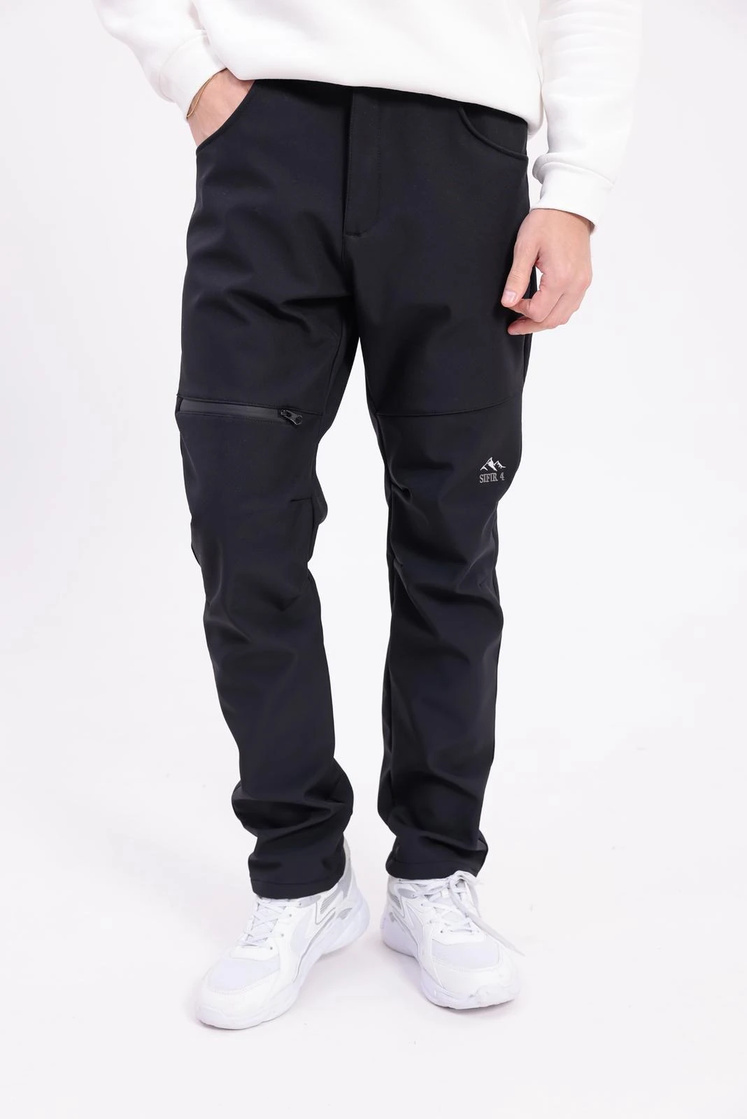 SIFIR4 İçi Polarlı Su Geçirmez Outdoor Kış Pantolonu siyah